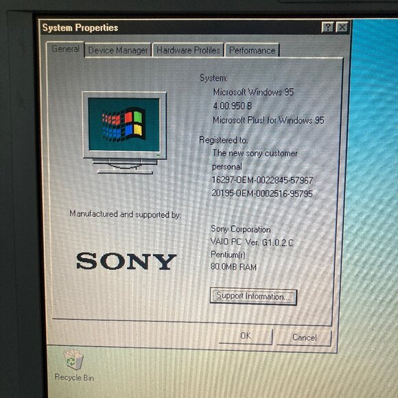 Sony Vaio PGC-705 Laptop w/ Power Supply. Fully Working. The First Vaio. Vintage - Picture 9 of 11